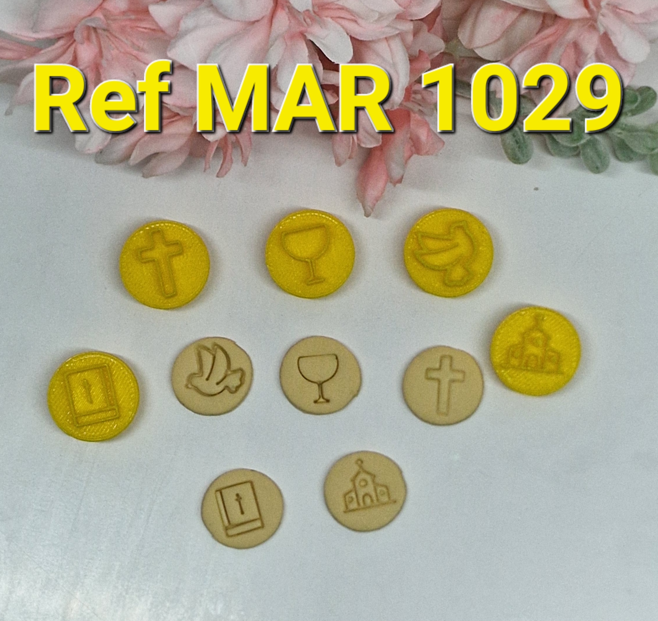 1029 Conjunto Carimbos Comunhao 2cm