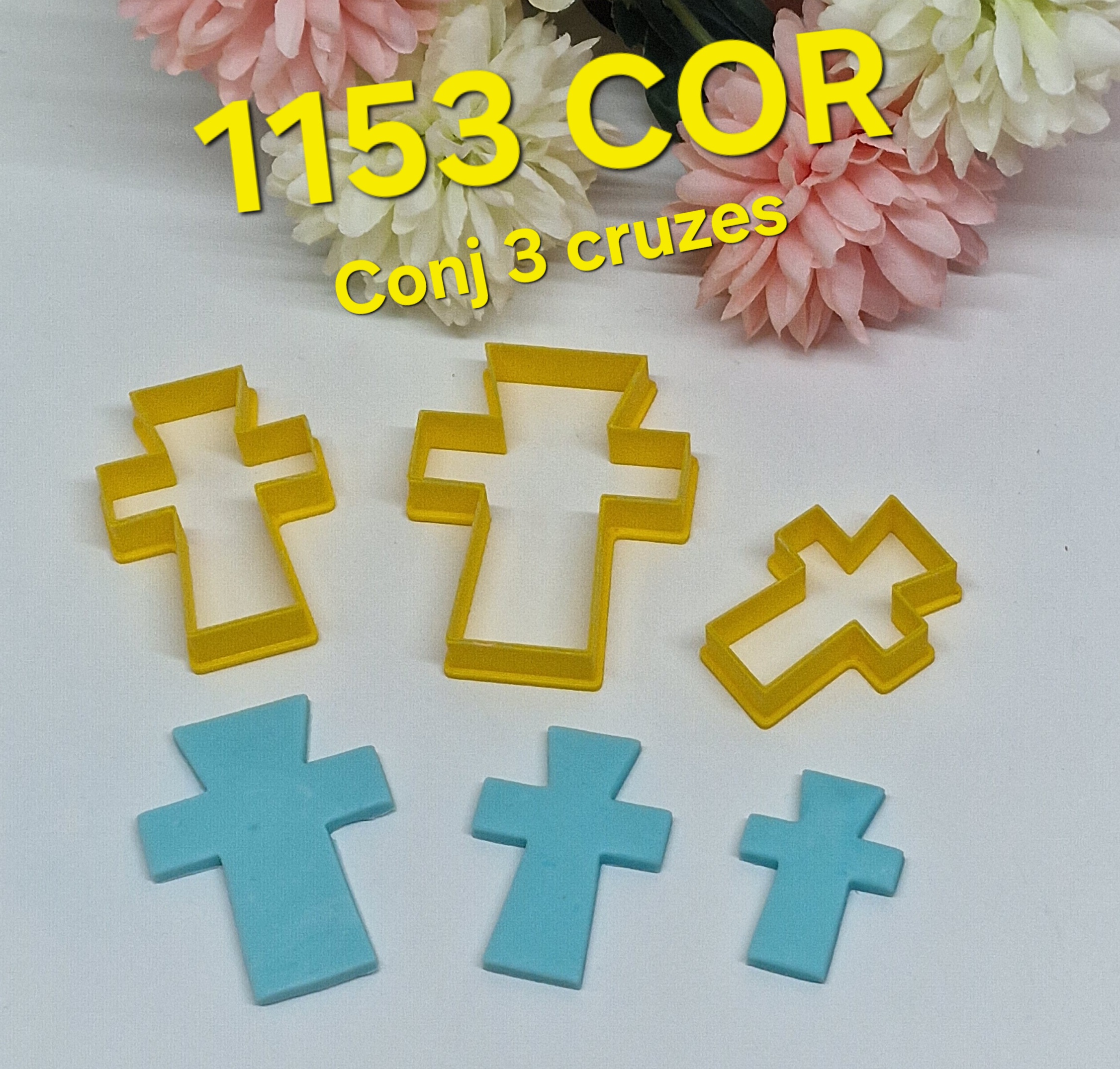 1153 Cortadores Conj 3 cruzes