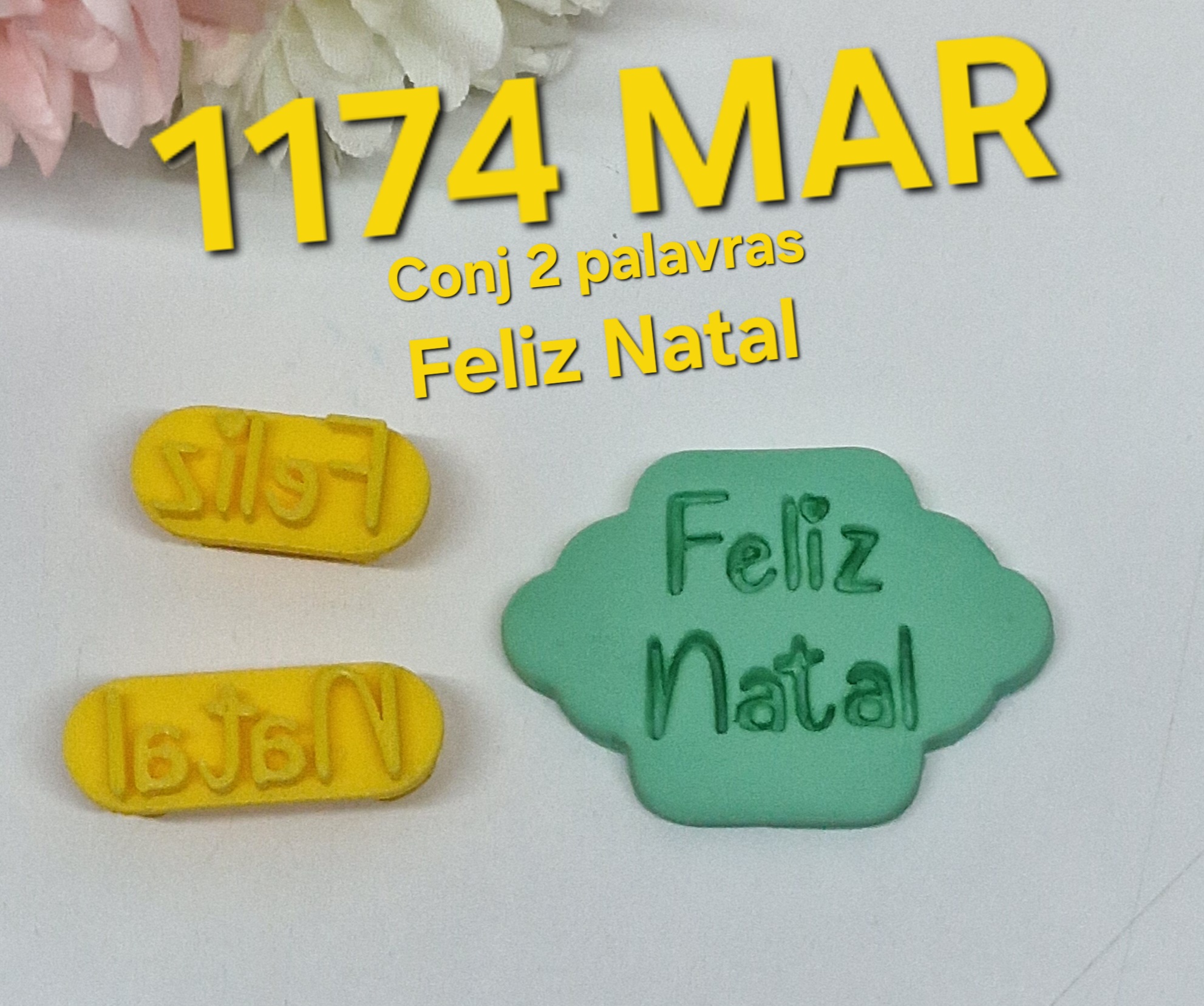 1174 Conj 2 Marcadores Feliz Natal